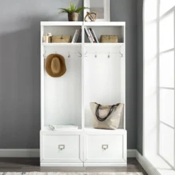 2pc Harper Entryway Hall Trees White - Crosley -Cheap Crosley Store GUEST 0000a1a5 bc33 42a3 a992 c7b45d1ea4ca