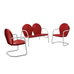 Griffith 3pc Outdoor Seating Set - Bright Red - Crosley -Cheap Crosley Store GUEST 007cb66e 2b72 4c31 a4f4 175f287ec62c