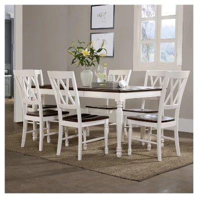 Shelby 7pc Extendable Dining Set White - Crosley 5 Shelby 7pc Extendable Dining Set White - Crosley - Image 5