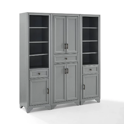 3pc Tara Pantry Set - Pantry And 2 Linen Cabinets - Crosley 1 3pc Tara Pantry Set - Pantry And 2 Linen Cabinets - Crosley