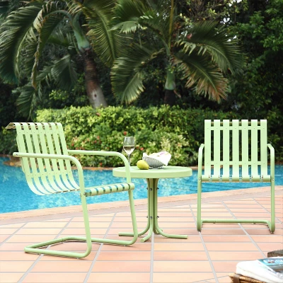 Gracie 3pc Outdoor Seating Set - Pastel Green - Crosley 1 Gracie 3pc Outdoor Seating Set - Pastel Green - Crosley