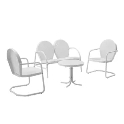 Griffith 4pc Outdoor Conversation Set - White - Crosley -Cheap Crosley Store GUEST 03360e01 26e0 4a38 b9ff da62ba97e4aa