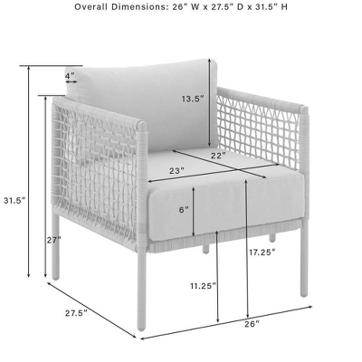 Cali Bay 3pc Outdoor Wicker & Metal Seating Set - Taupe/Light Brown - Crosley 14 Cali Bay 3pc Outdoor Wicker & Metal Seating Set - Taupe/Light Brown - Crosley - Image 14