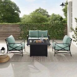 Kaplan 4pc Outdoor Conversation Set With Dante Fire Table - Mist - Crosley 17 Kaplan 4pc Outdoor Conversation Set With Dante Fire Table - Mist - Crosley -Cheap Crosley Store GUEST 03d8ea6d 9140 4cc8 8672 d4d6725e86a4