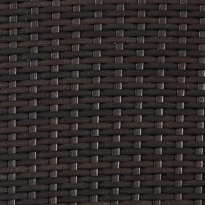 Palm Harbor Outdoor Wicker Ottoman - Gray - Crosley 7 Palm Harbor Outdoor Wicker Ottoman - Gray - Crosley - Image 7