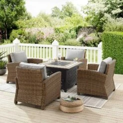 Bradenton 5pc Outdoor Wicker Arm Chair & Fire Table Set - Crosley 22 Bradenton 5pc Outdoor Wicker Arm Chair & Fire Table Set - Crosley -Cheap Crosley Store GUEST 06747fd1 936f 4933 9747 4e0584fd35ec