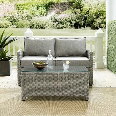 Bradenton Outdoor Wicker Sofa & Coffee Table Set - Crosley 5 Bradenton Outdoor Wicker Sofa & Coffee Table Set - Crosley - Image 5