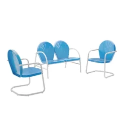 Griffith 3pc Outdoor Seating Set - Sky Blue - Crosley -Cheap Crosley Store GUEST 06e66dea 4d13 43b3 adb6 13b433c2fa6c