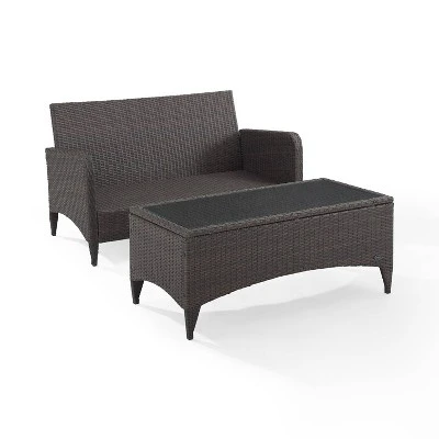 Kiawah 2pc Wicker Patio Seating Set - Sand - Crosley 3 Kiawah 2pc Wicker Patio Seating Set - Sand - Crosley - Image 3
