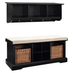 2pc Brennan Entryway Bench And Shelf Set - Crosley