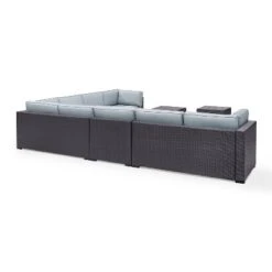 Biscayne 7pc Outdoor Wicker Sectional Set With 2 Coffee Tables - Sangria - Crosley -Cheap Crosley Store GUEST 0793394c d87e 484b b92f 50ac5b6d4e63