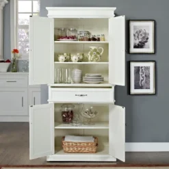 Parsons Pantry Storage Wood/White - Crosley -Cheap Crosley Store GUEST 07bc41ac 13b1 4491 8c6e a5e8de80be4d