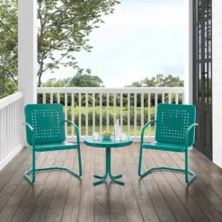 Bates 3pc Outdoor Chair Set - Turquoise - Crosley -Cheap Crosley Store GUEST 08361ae1 f7d4 438e b54f bdece7fb4207