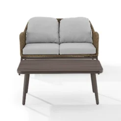 Haven 2pc Outdoor Wicker Conversation Set - Light Gray - Crosley -Cheap Crosley Store GUEST 0888327b 2c26 45b6 86cc c5f7bff4457f