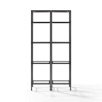 73" 2pc Aimee Narrow Etagere Set Oil Rubbed Bronze - Crosley 1 73" 2pc Aimee Narrow Etagere Set Oil Rubbed Bronze - Crosley