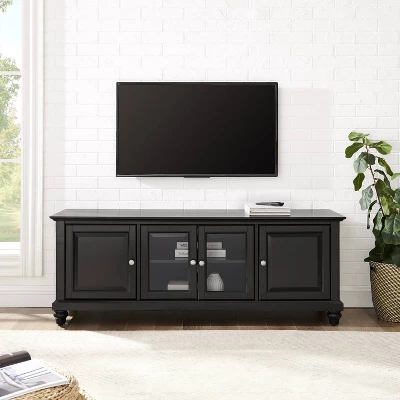 60" Cambridge Low Profile TV Stand For TVs Up To 65" Black - Crosley 2 60" Cambridge Low Profile TV Stand For TVs Up To 65" Black - Crosley - Image 2
