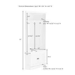 Seaside Corner Hall Tree Distressed White - Crosley -Cheap Crosley Store GUEST 0ae1027c 2882 40f6 97dc c3cd13ee1b95