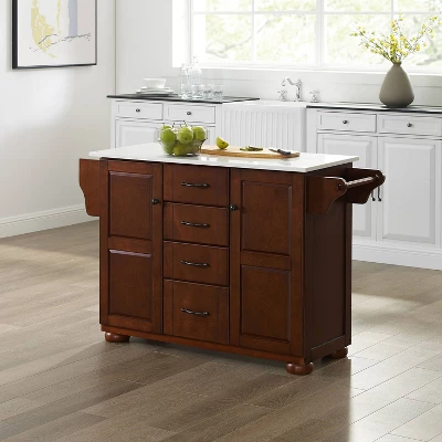 Eleanor Granite Top Kitchen Island Mahogany - Crosley 1 Eleanor Granite Top Kitchen Island Mahogany - Crosley