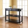 Black Granite Top Kitchen Prep Cart Black - Crosley