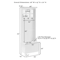 Plymouth Hall Tree White - Crosley -Cheap Crosley Store GUEST 0d6ccde8 10a6 4c1d 882b c796daacc626