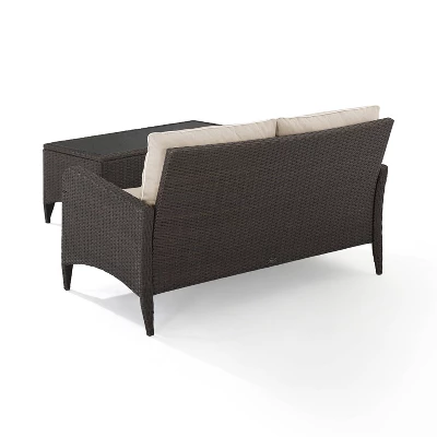 Kiawah 2pc Wicker Patio Seating Set - Sand - Crosley 2 Kiawah 2pc Wicker Patio Seating Set - Sand - Crosley - Image 2