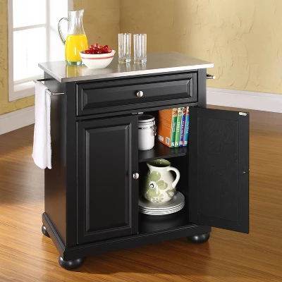 Alexandria Stainless Steel Top Portable Kitchen Island/Cart - Crosley 2 Alexandria Stainless Steel Top Portable Kitchen Island/Cart - Crosley - Image 2