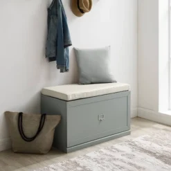 Harper Entryway Storage Bench - Crosley