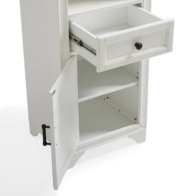 3pc Tara Entryway Set - Hall Tree And 2 Linen Cabinets Distressed White - Crosley 12 3pc Tara Entryway Set - Hall Tree And 2 Linen Cabinets Distressed White - Crosley - Image 12