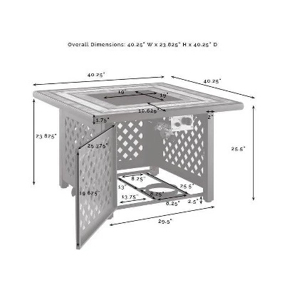 Bradenton 5pc Outdoor Wicker Arm Chair & Fire Table Set - Crosley 17 Bradenton 5pc Outdoor Wicker Arm Chair & Fire Table Set - Crosley - Image 17