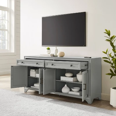 Tara Sideboard Distressed Gray - Crosley 6 Tara Sideboard Distressed Gray - Crosley - Image 6