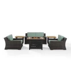 Beaufort 6pc Outdoor Wicker Conversation Set - Crosley