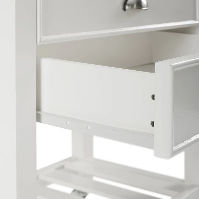 Bristol Double Drop Leaf Kitchen Cart White - Crosley 12 Bristol Double Drop Leaf Kitchen Cart White - Crosley - Image 12