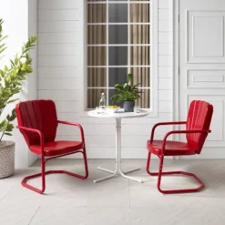 Ridgeland 3pc Outdoor Bistro Set With Table & 2 Chairs - Red - Crosley 15 Ridgeland 3pc Outdoor Bistro Set With Table & 2 Chairs - Red - Crosley -Cheap Crosley Store GUEST 11fba37e 143e 436b 85db 2be3dd52ce97