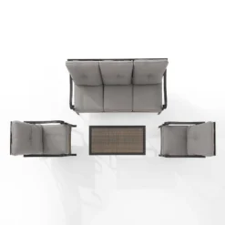 4pc Dahlia Outdoor Steel Conversation Set Taupe/Matte Black - Crosley 20 4pc Dahlia Outdoor Steel Conversation Set Taupe/Matte Black - Crosley -Cheap Crosley Store GUEST 120b8450 342b 4aef a7d9 f951db557d8c