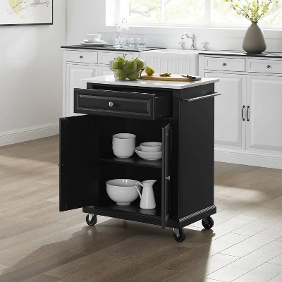Compact Granite Top Kitchen Cart - Crosley 2 Compact Granite Top Kitchen Cart - Crosley - Image 2