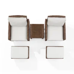 Capella 5pc Outdoor Wicker Conversation Set With Arm Chairs, Ottomans & Side Table - Cream/Brown - Crosley 16 Capella 5pc Outdoor Wicker Conversation Set With Arm Chairs, Ottomans & Side Table - Cream/Brown - Crosley -Cheap Crosley Store GUEST 12c7375d b594 4465 b42d 6d156891f58d