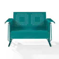 Bates Outdoor Loveseat Glider - Turquoise Gloss - Crosley -Cheap Crosley Store GUEST 13084796 4694 456f 8824 7c18e6954daa