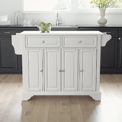 Lafayette Granite White Top Full Size Kitchen Island/Cart White - Crosley 2 Lafayette Granite White Top Full Size Kitchen Island/Cart White - Crosley - Image 2