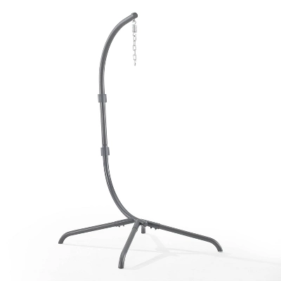 Lorelei Indoor/Outdoor Wicker Hanging Egg Chair - Gray/Light Gray - Crosley 8 Lorelei Indoor/Outdoor Wicker Hanging Egg Chair - Gray/Light Gray - Crosley - Image 8