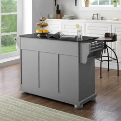 Alexandria Kitchen Island With Granite Top Vintage Gray/Black - Crosley -Cheap Crosley Store GUEST 16701f30 7b0b 48ac a7df 53e9f7e71402