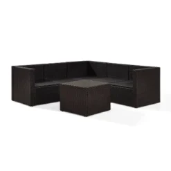 Palm Harbor 6pc Outdoor Wicker Sectional Set - Gray - Crosley -Cheap Crosley Store GUEST 17e0f11b cbbc 4eb5 9a42 d38cd86c0603