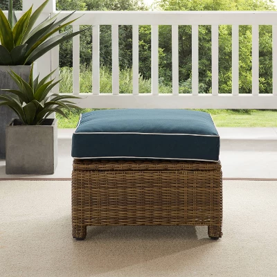Bradenton Outdoor Wicker Ottoman - Crosley 2 Bradenton Outdoor Wicker Ottoman - Crosley - Image 2