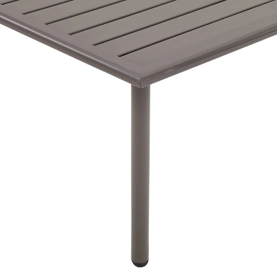Cali Bay Outdoor Metal Coffee Table - Light Brown - Crosley 4 Cali Bay Outdoor Metal Coffee Table - Light Brown - Crosley - Image 4