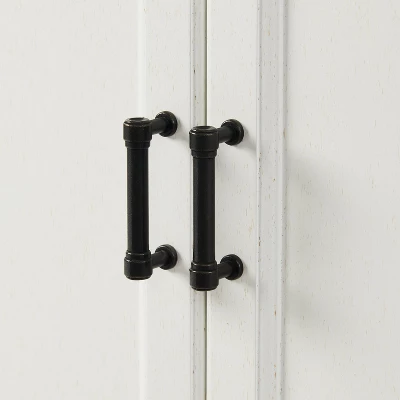 3pc Tara Entertainment Set With Closed Storage Distressed White - Crosley 9 3pc Tara Entertainment Set With Closed Storage Distressed White - Crosley - Image 9