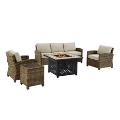 Bradenton 5pc Outdoor Wicker Conversation Set With Fire Table - Crosley -Cheap Crosley Store GUEST 1c34ed3a 371b 407b b655 ec015a56502b