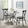 3pc 32" Madeleine Dining Set Matte Black - Crosley