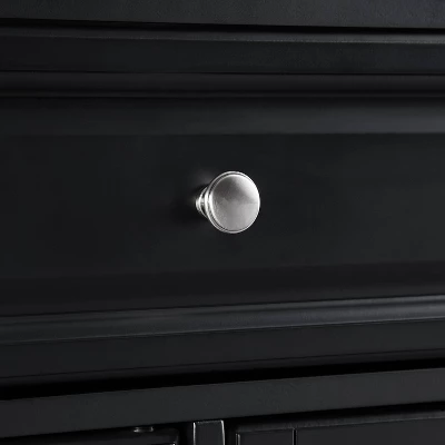 Full Size Wood Top Kitchen Cart Black - Crosley 7 Full Size Wood Top Kitchen Cart Black - Crosley - Image 7