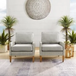 Capella Outdoor Wicker 2 Pc Chair Set Gray/Acorn - Crosley 15 Capella Outdoor Wicker 2 Pc Chair Set Gray/Acorn - Crosley -Cheap Crosley Store GUEST 1d1eefe5 0be9 4738 b7c1 2f4105b9230f