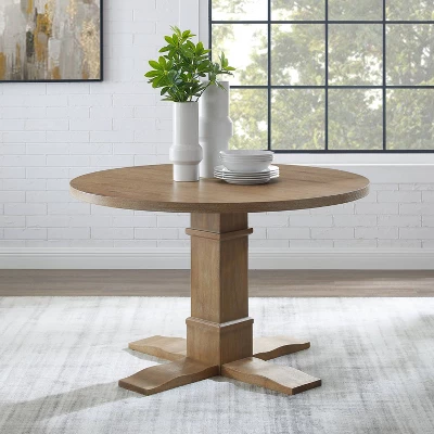 Joanna Round Dining Table Rustic Brown - Crosley 2 Joanna Round Dining Table Rustic Brown - Crosley - Image 2