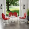 Griffith 4pc Outdoor Conversation Set - Bright Red - Crosley